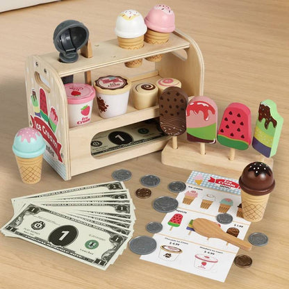 TinySmart Sweet Treats Wooden Ice Cream Play Set