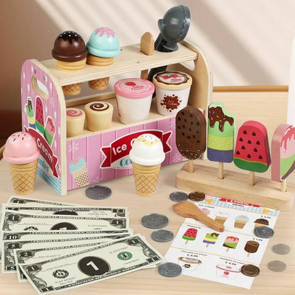 TinySmart Sweet Treats Wooden Ice Cream Play Set