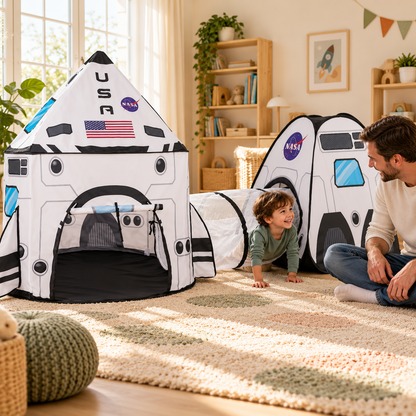 TinySmart Rocket Adventure Play Tent & Tunnel Set