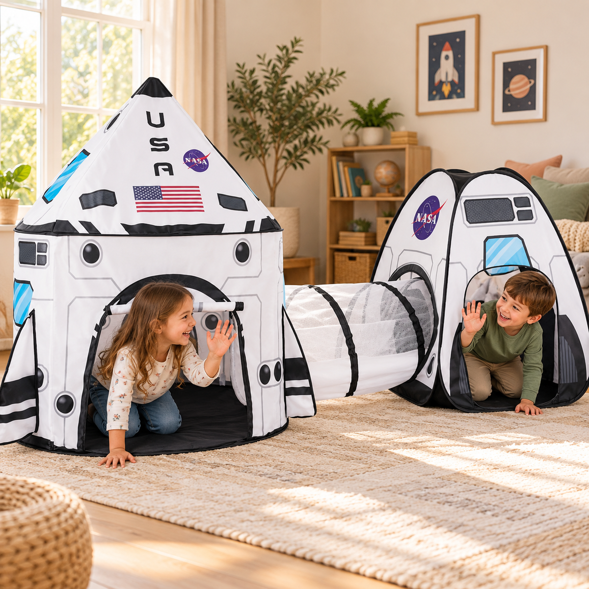 TinySmart Rocket Adventure Play Tent & Tunnel Set