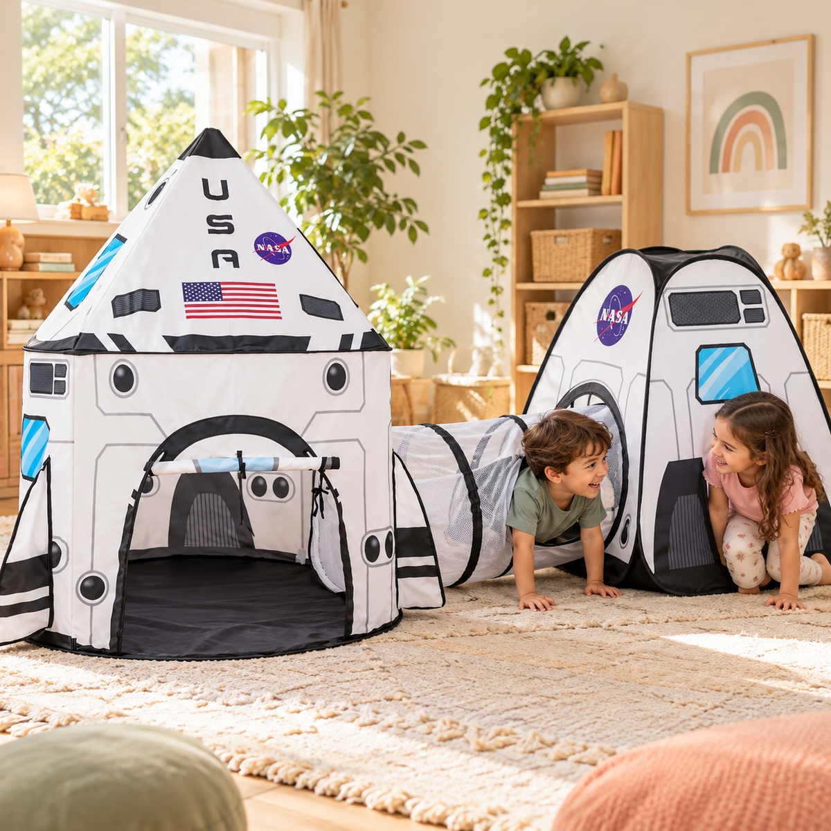 TinySmart Rocket Adventure Play Tent & Tunnel Set