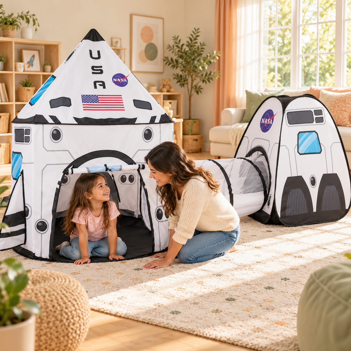 TinySmart Rocket Adventure Play Tent & Tunnel Set