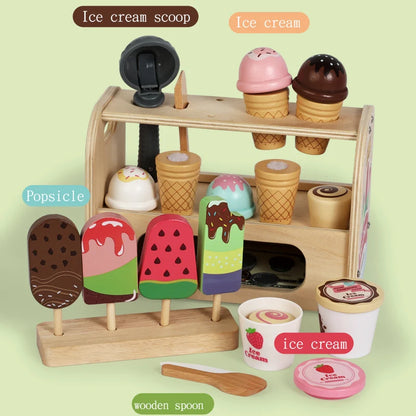 TinySmart Sweet Treats Wooden Ice Cream Play Set