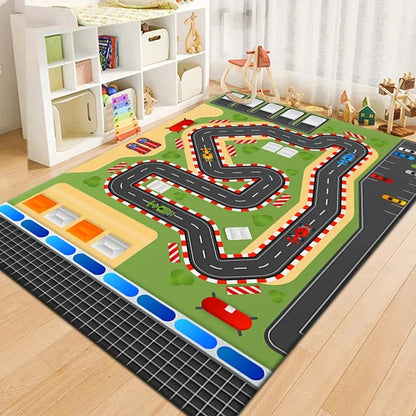 TinySmart City Roads Playroom Rug