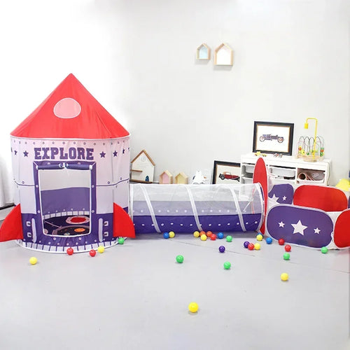 TinySmart Airship Play Tent, Tunnel & Ball Pit Set