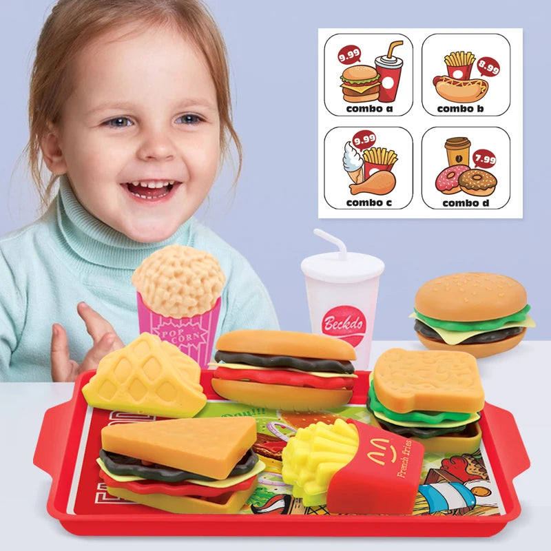 TinySmart Market Day Burger & Snack Play Food Set
