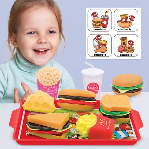 TinySmart Market Day Burger & Snack Play Food Set