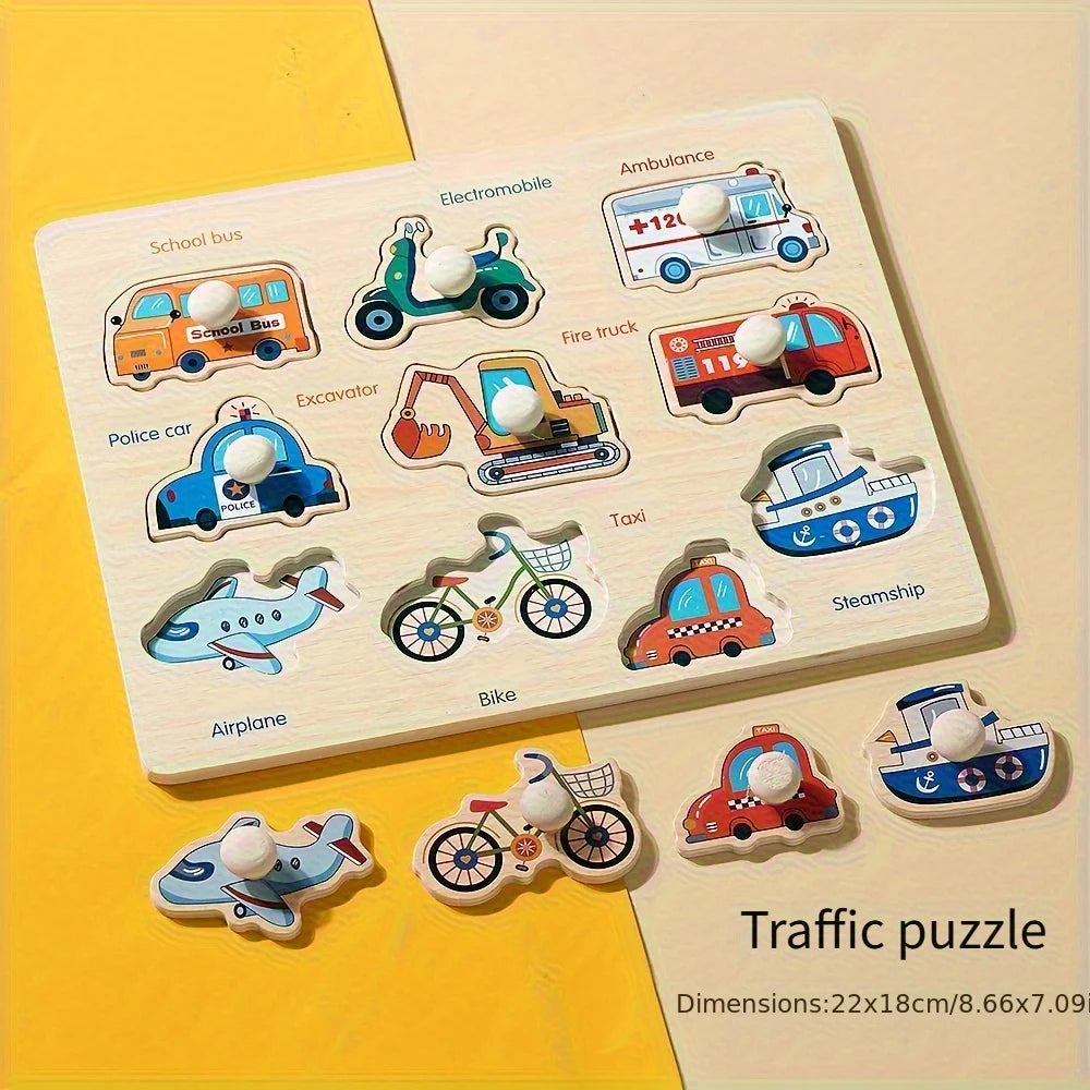 TinySmart Wooden Picture Matching Puzzle Board
