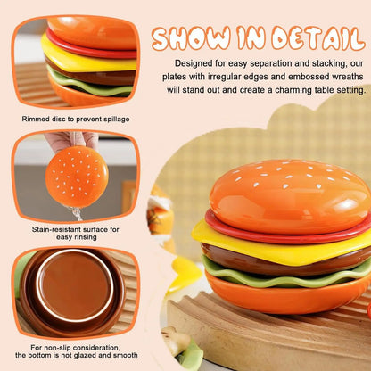 TinySmart Stackable Burger-Style Sauce Dishes — 6 Pieces
