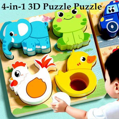 TinySmart Animal Friends Wooden Activity Puzzle