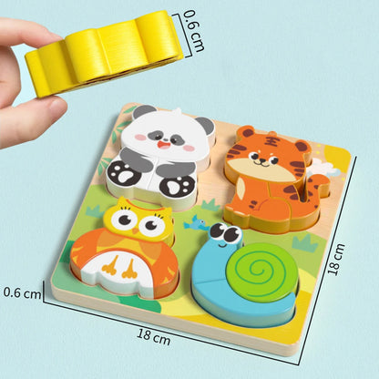 TinySmart Animal Friends Wooden Activity Puzzle