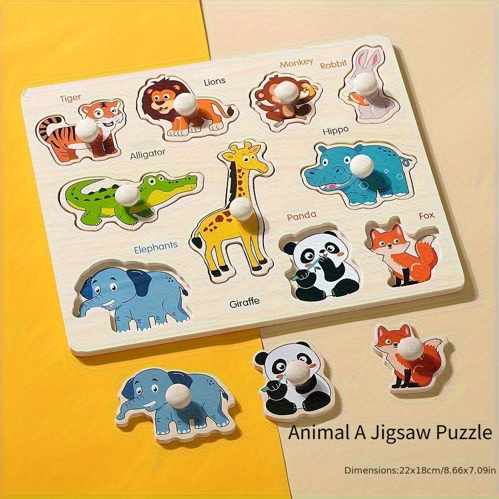 TinySmart Wooden Picture Matching Puzzle Board