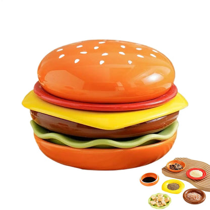 TinySmart Stackable Burger-Style Sauce Dishes — 6 Pieces