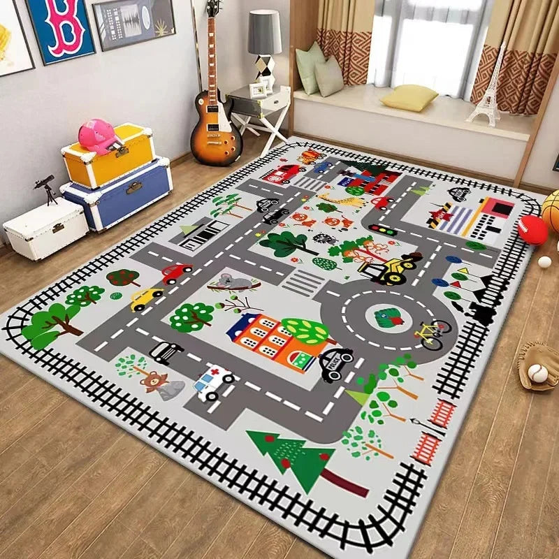 TinySmart City Roads Playroom Rug