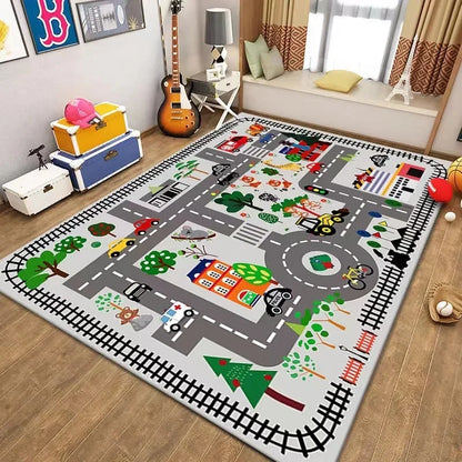 TinySmart City Roads Playroom Rug
