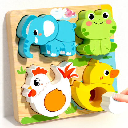 TinySmart Animal Friends Wooden Activity Puzzle