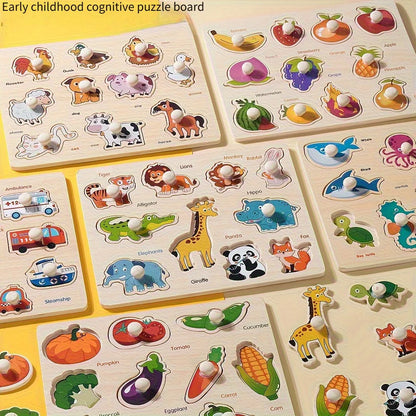 TinySmart Wooden Picture Matching Puzzle Board