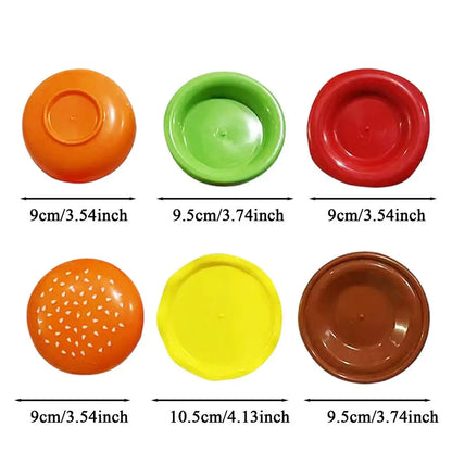 TinySmart Stackable Burger-Style Sauce Dishes — 6 Pieces