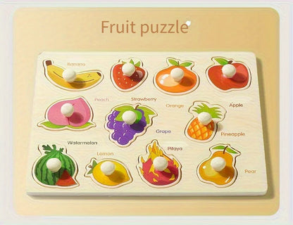 TinySmart Wooden Picture Matching Puzzle Board