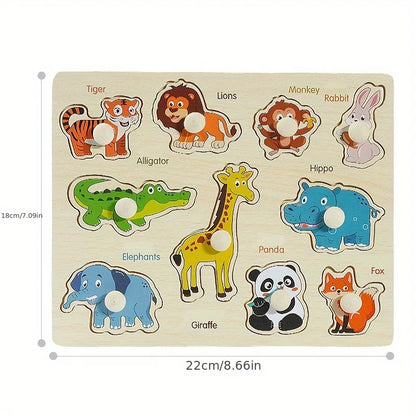 TinySmart Wooden Picture Matching Puzzle Board