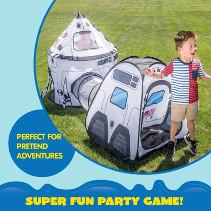 TinySmart Rocket Adventure Play Tent & Tunnel Set