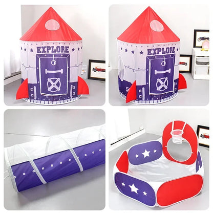 TinySmart Airship Play Tent, Tunnel & Ball Pit Set