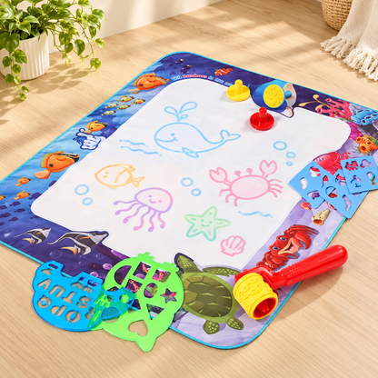 tinysmart Ocean Doodle Reusable Water Drawing Mat — styled product photo; design and contents depend on selected option.